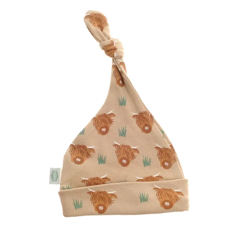 Ziggle Highland Cow Print Cotton Hat