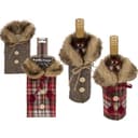 Bottle coat, fur collar, 17 x 24 cm, 2 assorted