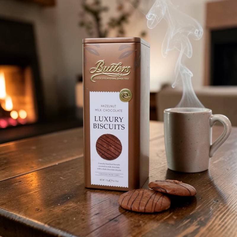 Butlers Hazelnut Milk Chocolate Biscuit Tin 175g