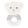 Baby Bear White & Grey Ring Rattle 14cm from Keeleco