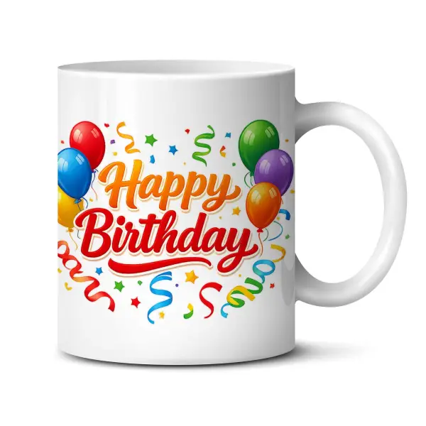 Happy Birthday Balloons 11oz Mug