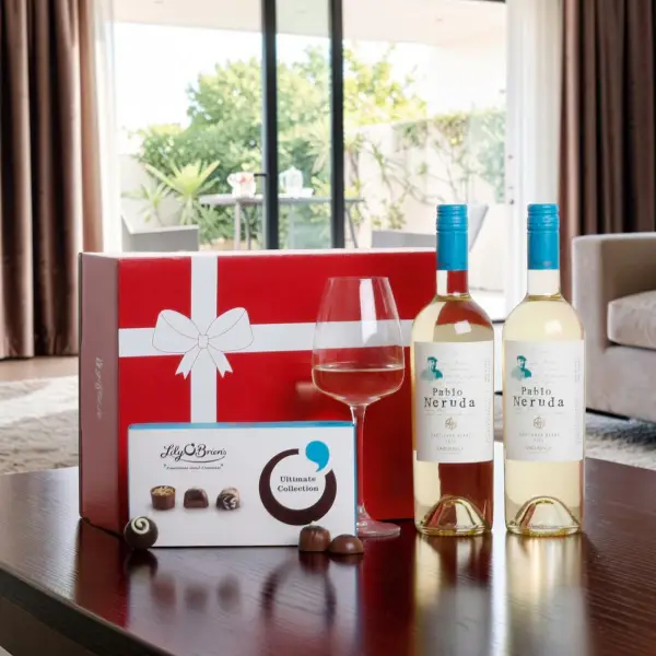 Double White Wine & Choc Hamper