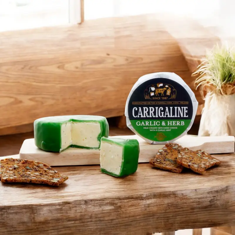 Carrigaline Garlic & Herb Waxed Cheese 200g