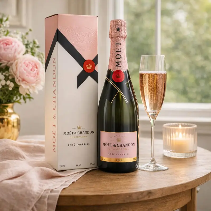 Moet & Chandon Rose 75cl in Gift Box - AI Generated